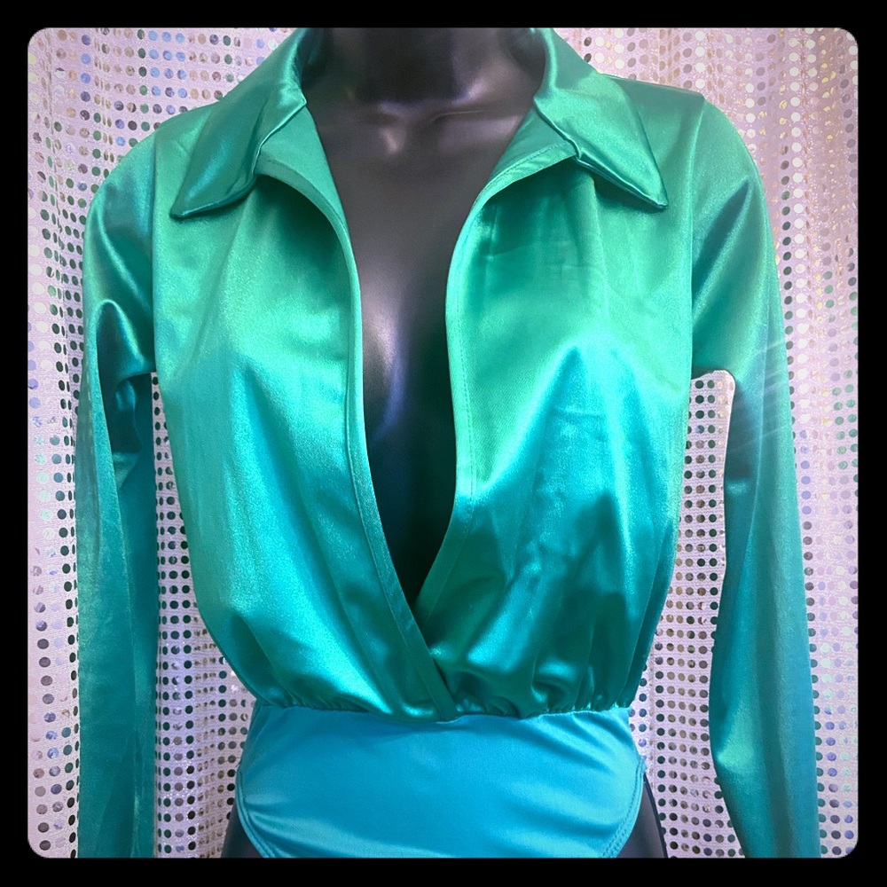 Sexy green bodysuit!